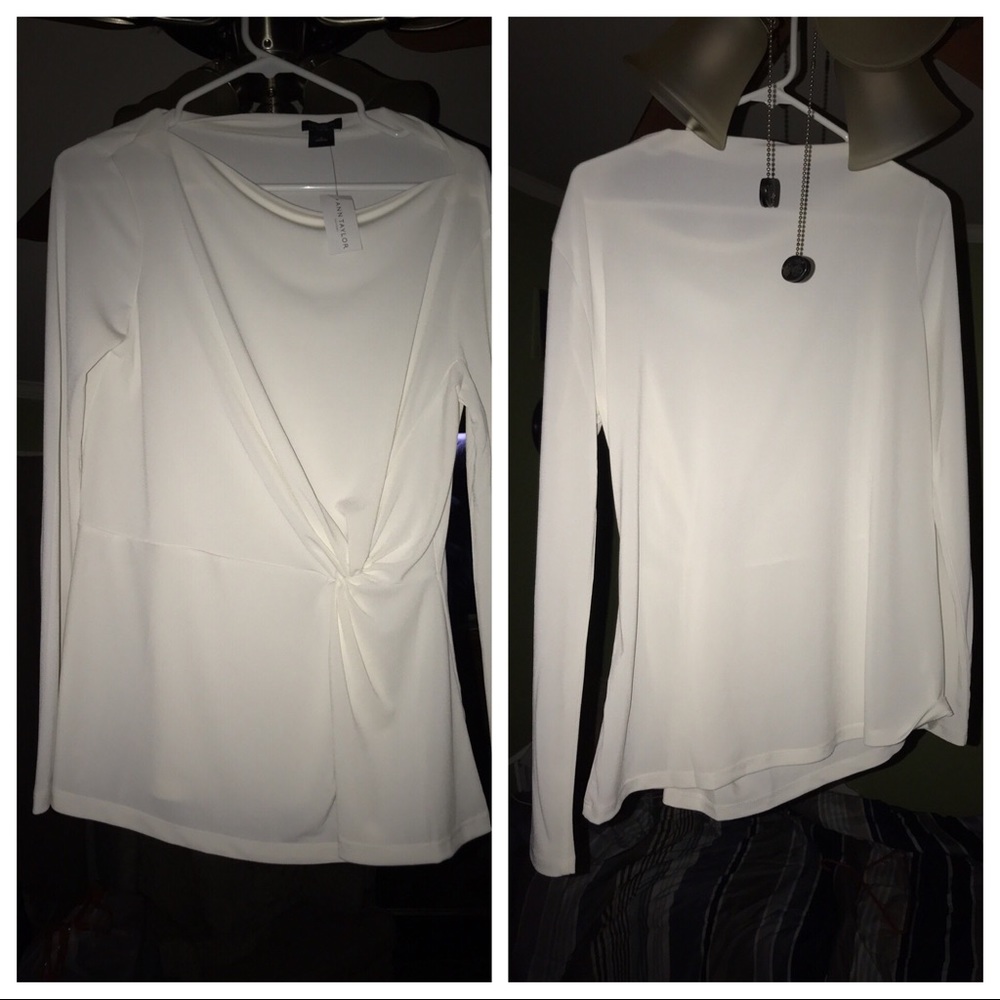 🔥 ANN TAYLOR HOT SPECIAL: Beautiful White Ann Taylor blouse, Fast Shipping 📦